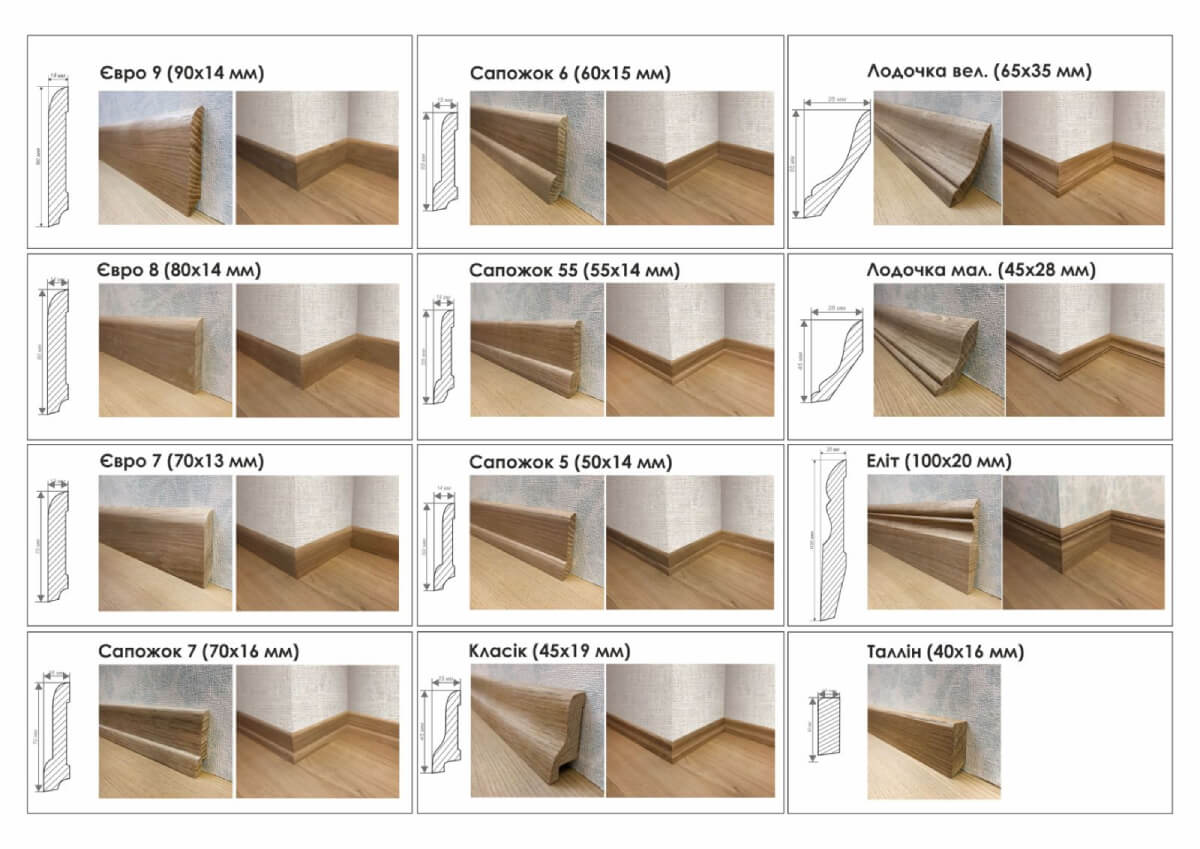 Плінтус Дуб та Ясень